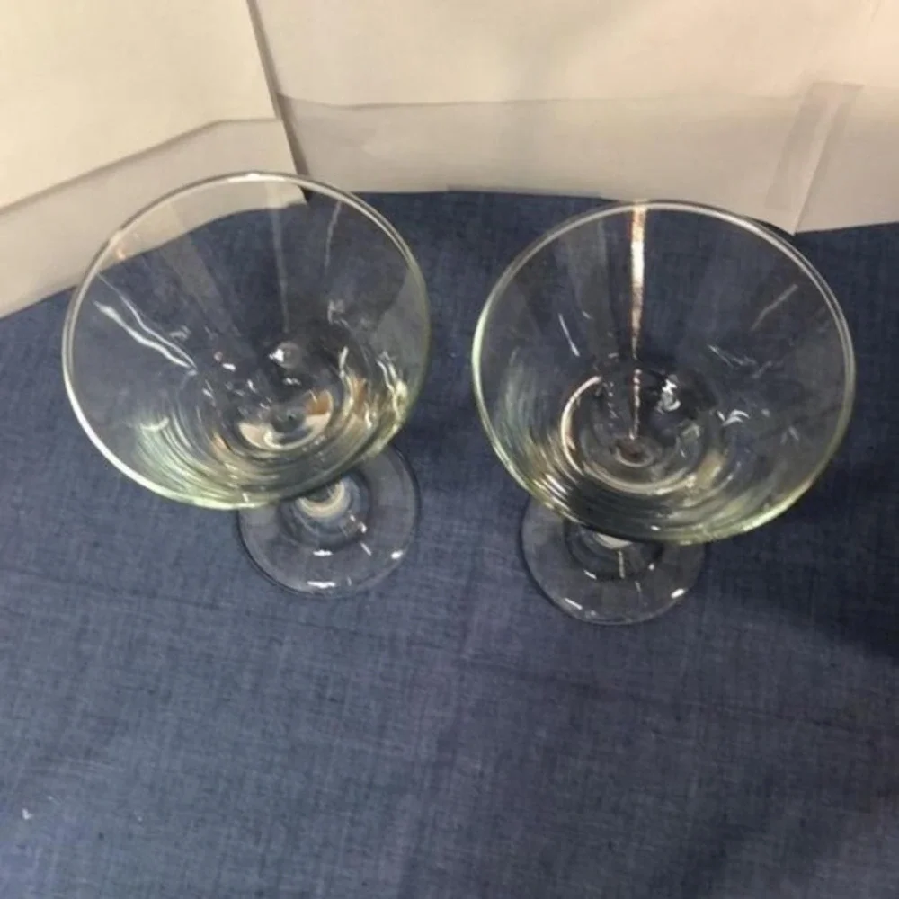 Set‎ of 2 Martini Glasses Cocktail Barware Drinkware